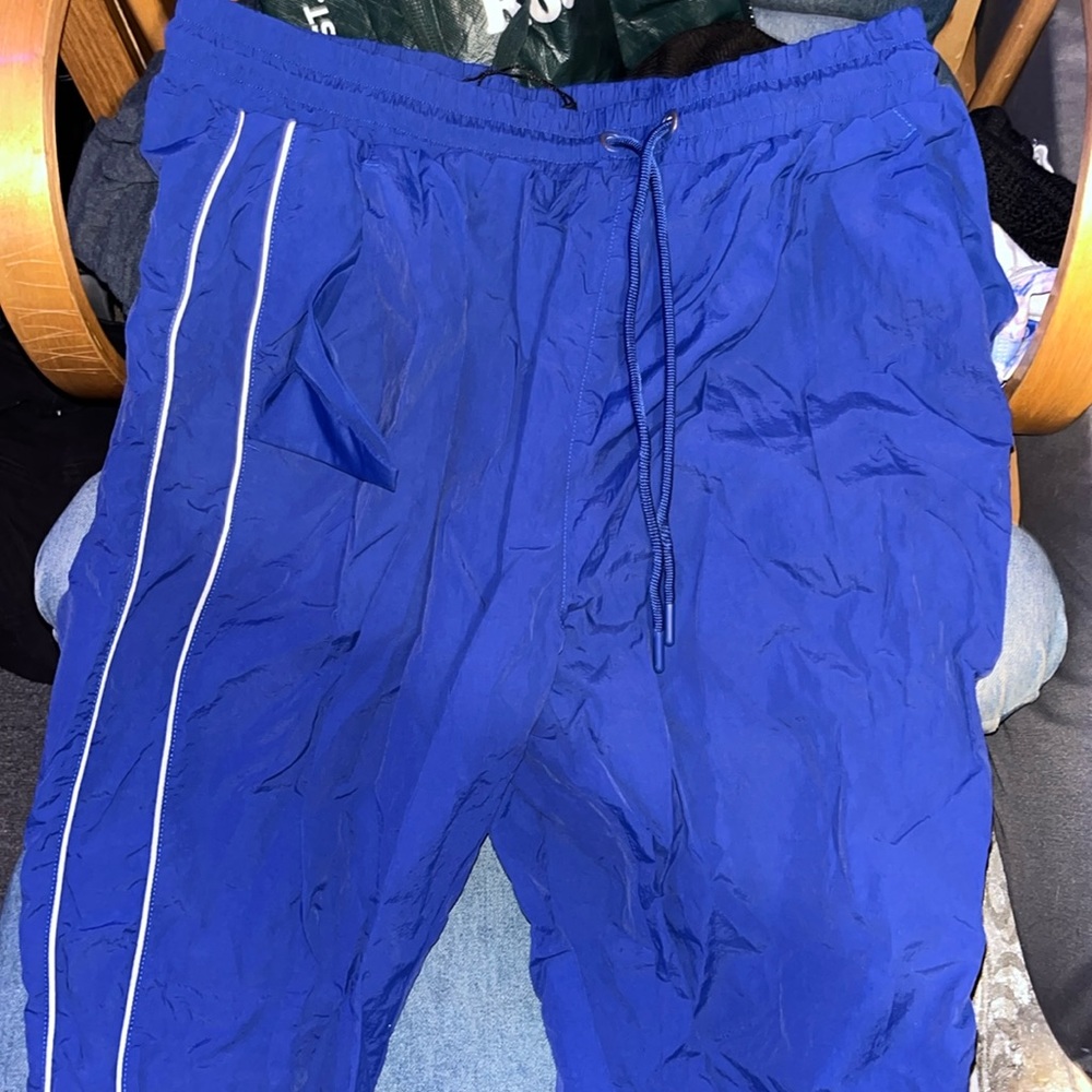 blue parachute pants